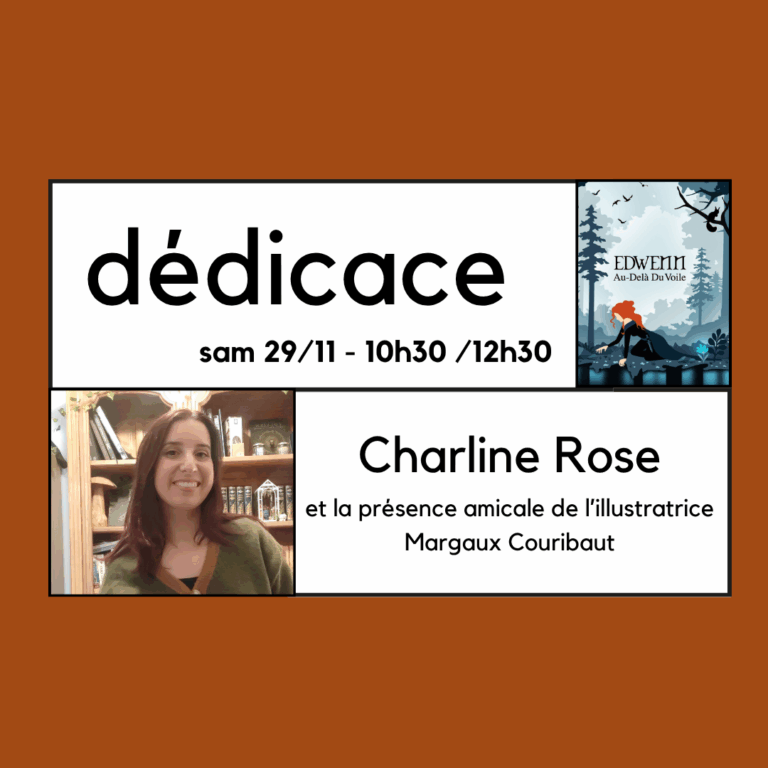 dédicace de Charline Rose.